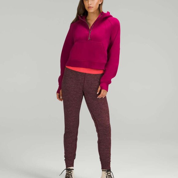 EUC Lululemon Scuba Oversized Half-Zip Hoodie, XS/S, Pomegrante - Picture 3 of 8